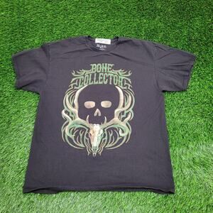 Bone Collector Skull Shirt XL 23x28 Black Skeleton
